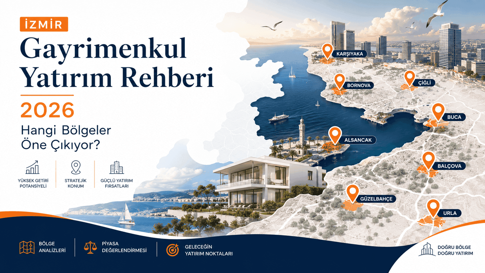 İzmir Gayrimenkul Yatırım Rehberi 2026: Hangi Bölgeler Öne Çıkıyor?